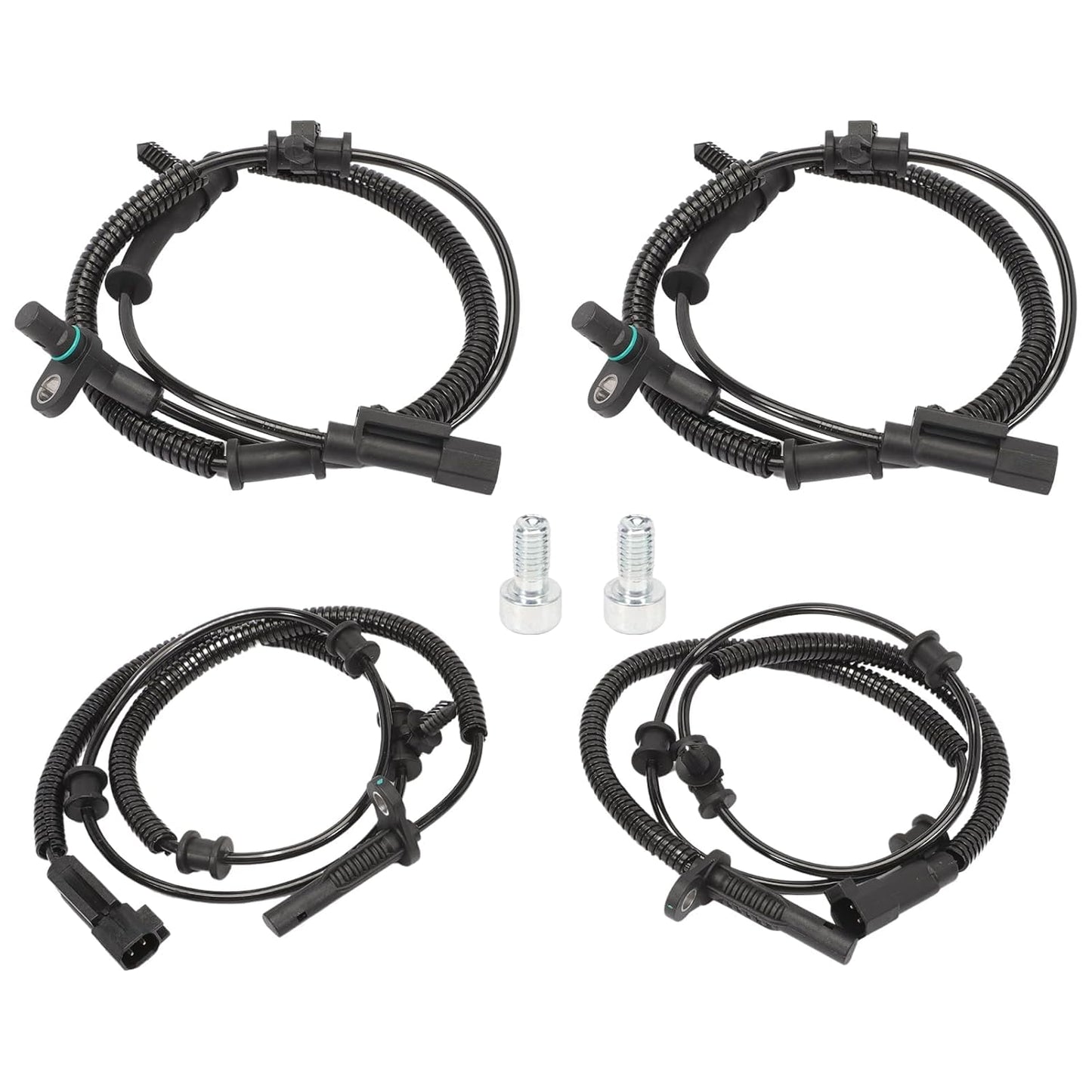 4-PCS ABS Wheel Speed Sensor Kit for 2013-2018 Ram 1500 & 2019 Classic - Replaces 68053861AB/AC/AD