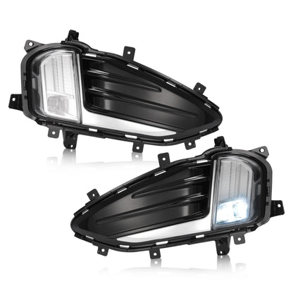 Ford Edge 2019-2024 Front Bumper LED Fog Lights with Bezel
