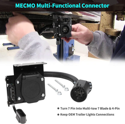 Multi-Tow 7/4 Pin Trailer Adapter for Ford/GM/Ram/Jeep - Dual-Output USCAR 7 Socket Required