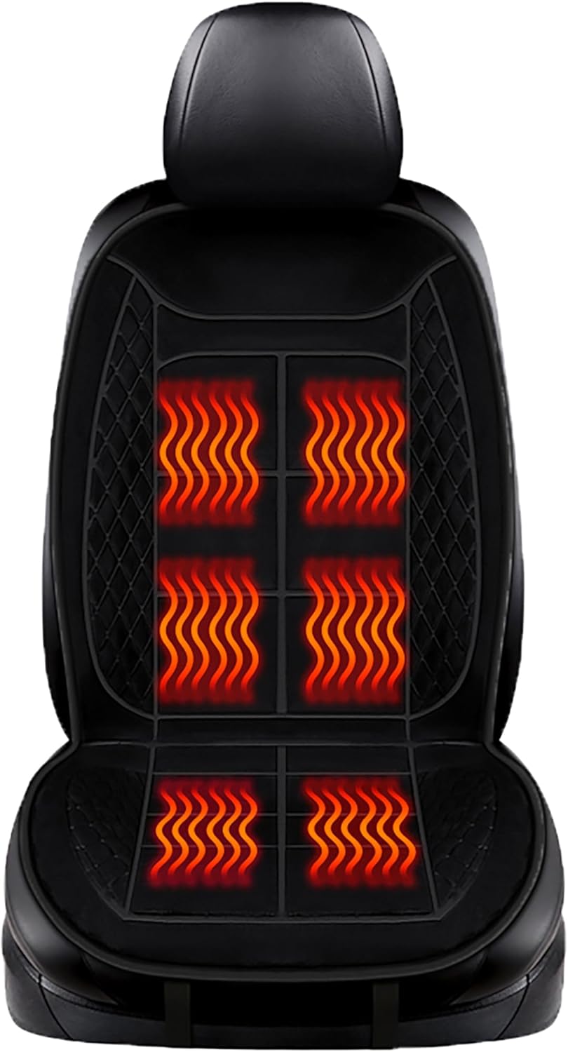 Foldable Anti-Slip Seat Cushion with Lumbar Support (Black, 1-Pack)