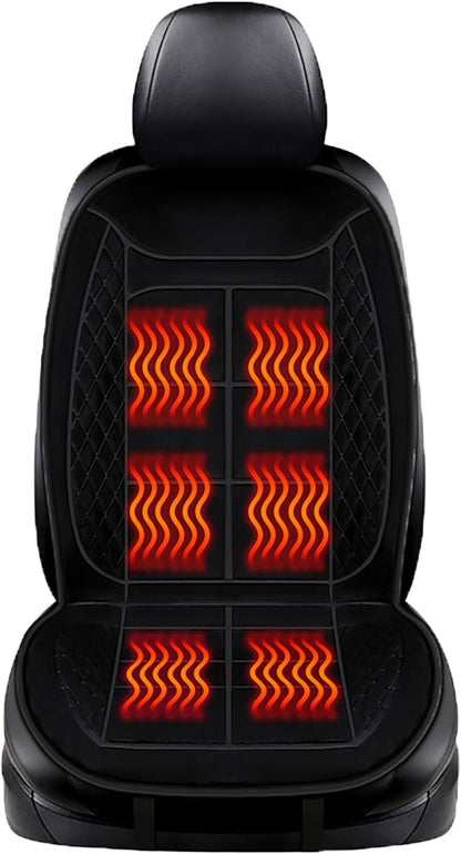 Foldable Anti-Slip Seat Cushion with Lumbar Support (Black, 1-Pack)