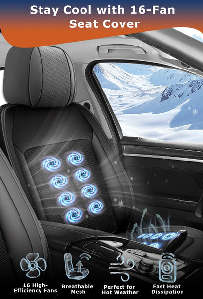 Cooling Car Seat Cushion for Trucks, SUVs – 12V Ventilated Universal Fit