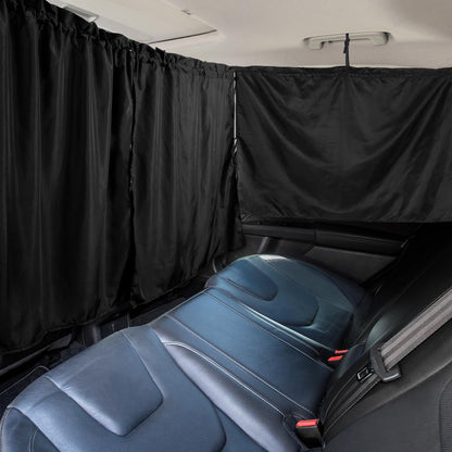 3-Piece Car Window Shade Set - 95% Light Block: 1 Divider + 2 Side Covers for SUV/Sedan Travel Camping