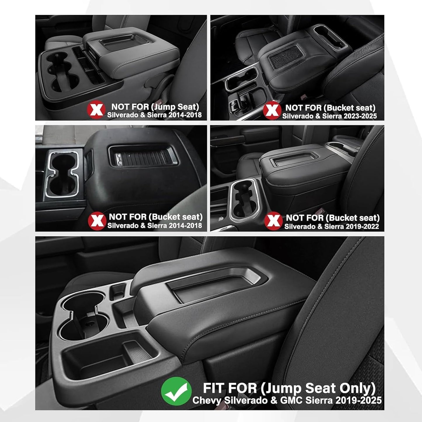 Hanging Console Organizer Box for 2019-2026 Chevy/GMC 1500 & HD - Split-Bench Seat Only
