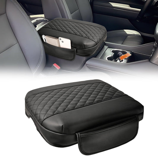 Thickened Console Cover (1.2") for 2019-2025 Chevy/GMC Trucks & SUVs (Bucket Seats) - 2 Pockets