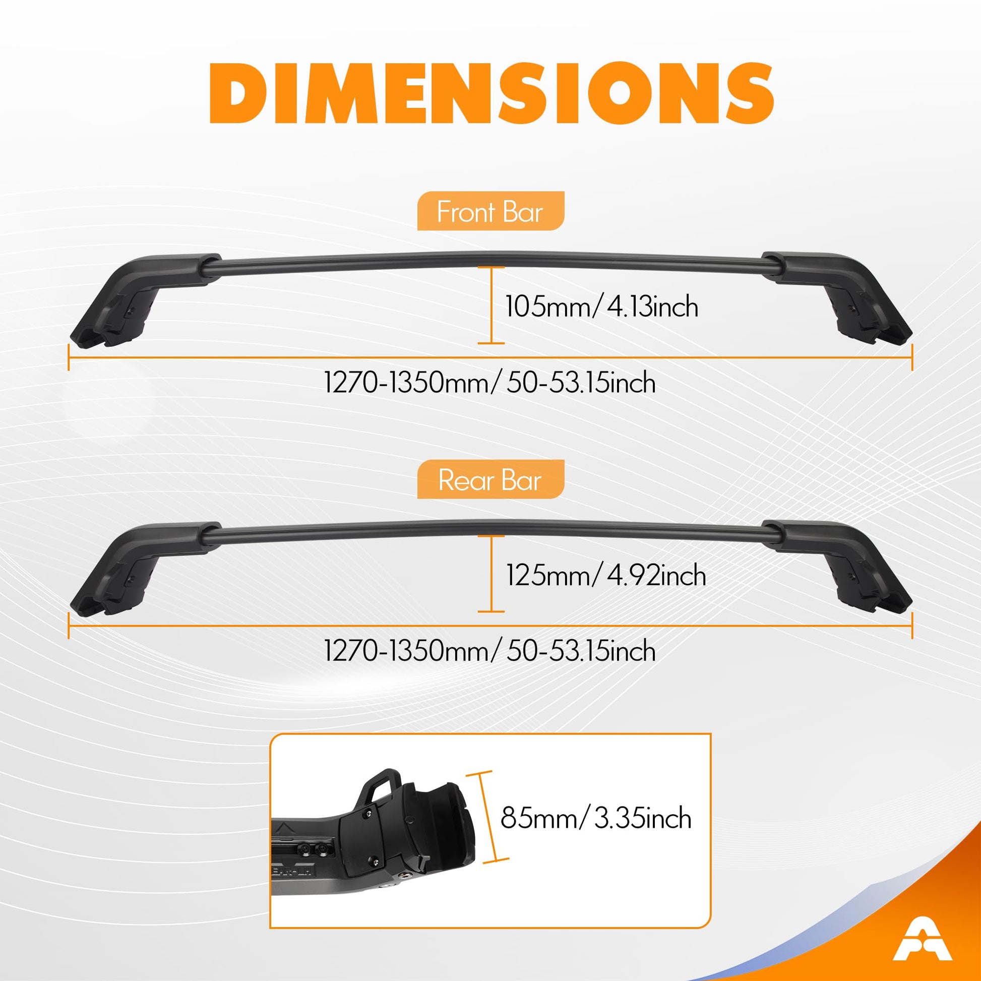 Anti-Theft 440LBS Roof Rack Cross Bars Compatible with 2021-2024 Chevrolet Tahoe, Chevy Suburban, GMC Yukon & Yukon XL, Cadillac Escalade ESV - OHMU