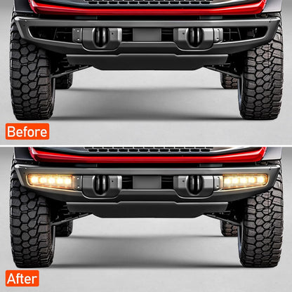 LED Fog Lights Assembly Compatible For Ford Bronco 2021 2022 2023 2/4-Door