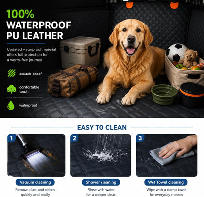 100% Waterproof Split Cargo Liner - Heavy-Duty w/60/40 Bench & Armrest Pass-Through, Machine Washable, Non-Slip