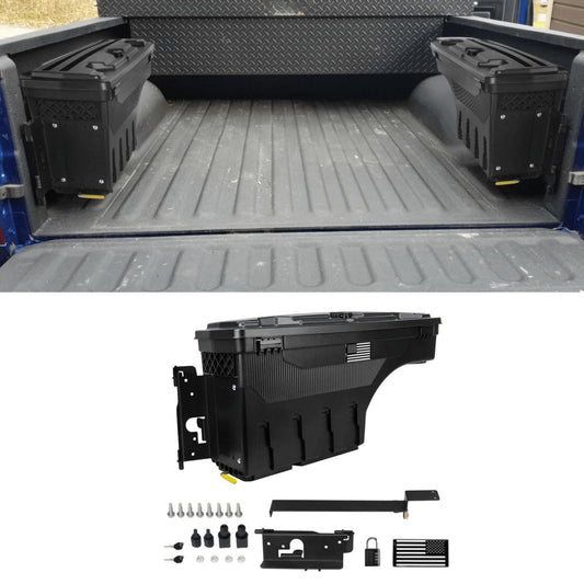 Lockable Truck Bed Storage Box with Password Padlock For 2019-2023 Dodge Ram 1500 2500 (No Fit 1500 Classic Model)