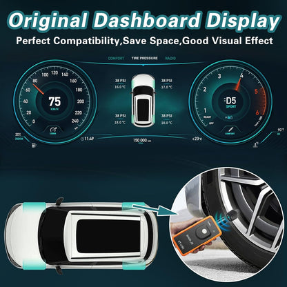 4-PCS Gen 2 TPMS Sensor Kit with Relearn Tool for Chevy/GMC/Buick/Cadillac - External Type