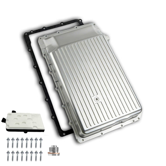 Upgraded Aluminum Transmission Oil Pan Kit with Filter & Gasket