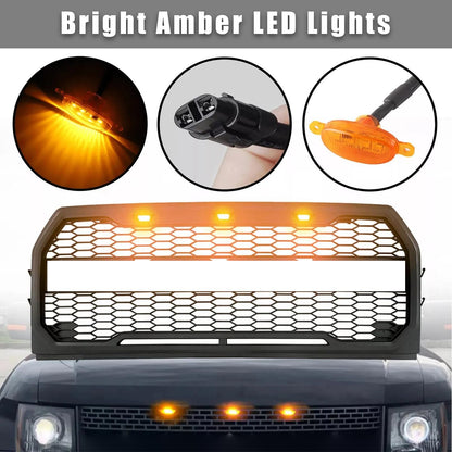 F-150 LED Front Bumper Grille with Amber Lights