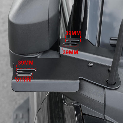 Bronco A-Pillar Light Mounts, Aluminum, No-Drill Pair