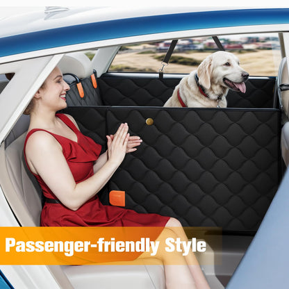 Convertible Dog Car Seat Extender, Waterproof Hammock with Mesh Window