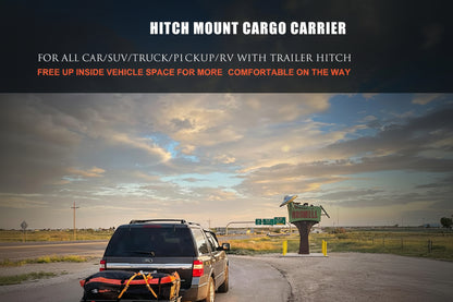 500 lb Hitch Cargo Carrier with Waterproof Bag - 53"x19" Basket, Fits 2" Receiver