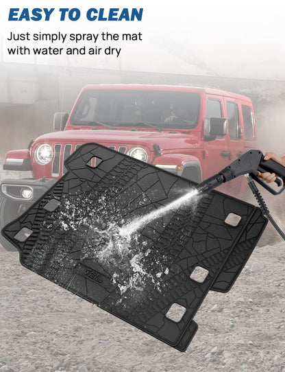 Cargo Mat for 2018-2026 Jeep Wrangler JL 4-Door w/OEM Subwoofer - Heavy Duty Waterproof (Excludes 4XE)