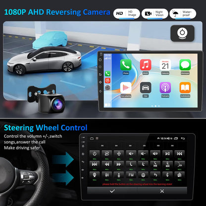 10'' Android 15 Car Stereo for Toyota Tacoma, with CarPlay/Android Auto & GPS