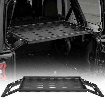 Rear Trunk Cargo Rack with Net for 2007-2024 Jeep Wrangler JK 4-Door Hardtops - 300 lb Capacity