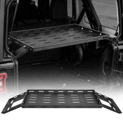 Rear Trunk Cargo Rack with Net for 2007-2024 Jeep Wrangler JK 4-Door Hardtops - 300 lb Capacity