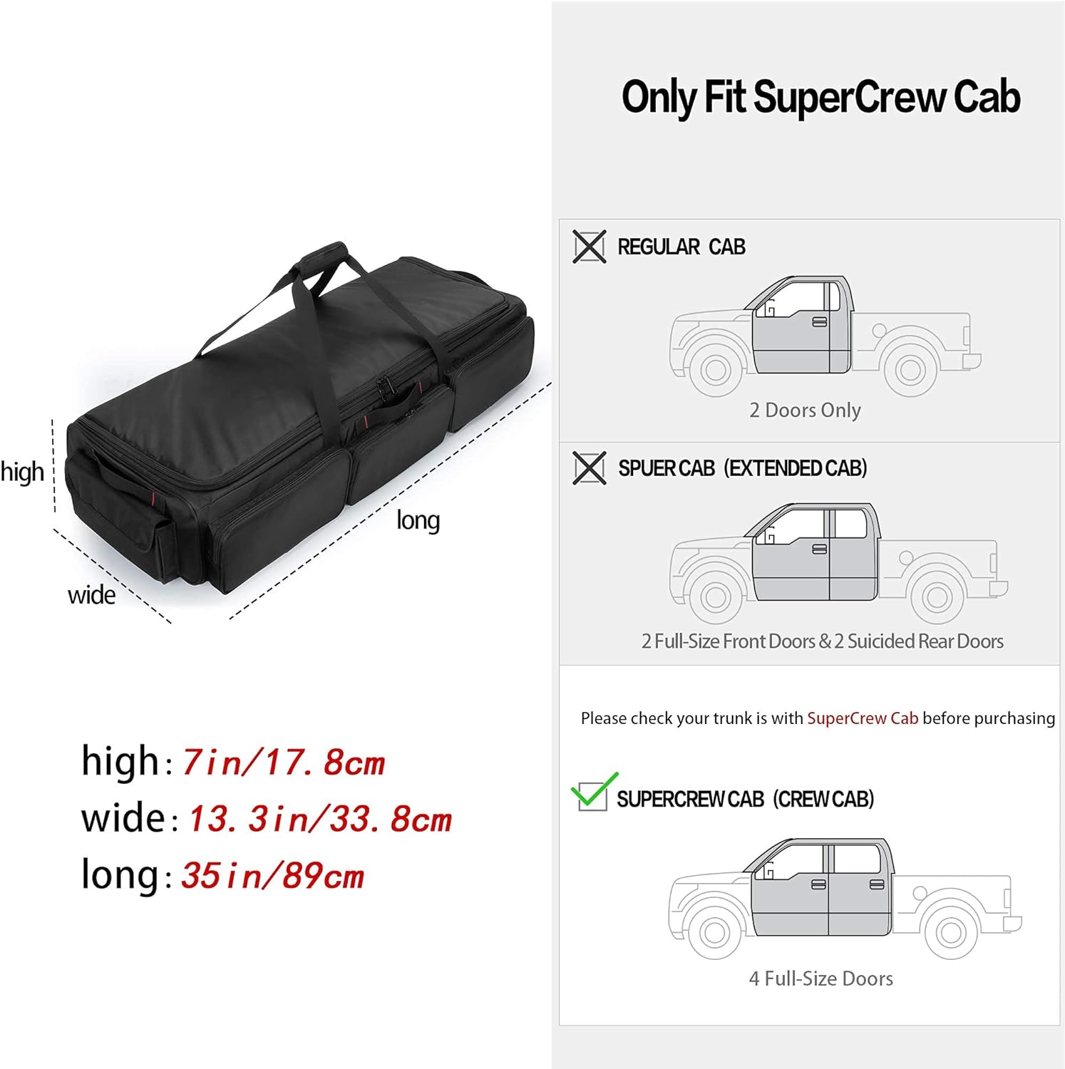 Tactical Underseat Storage Bag for SuperCrew & Crew Cab，Truck - OHMU