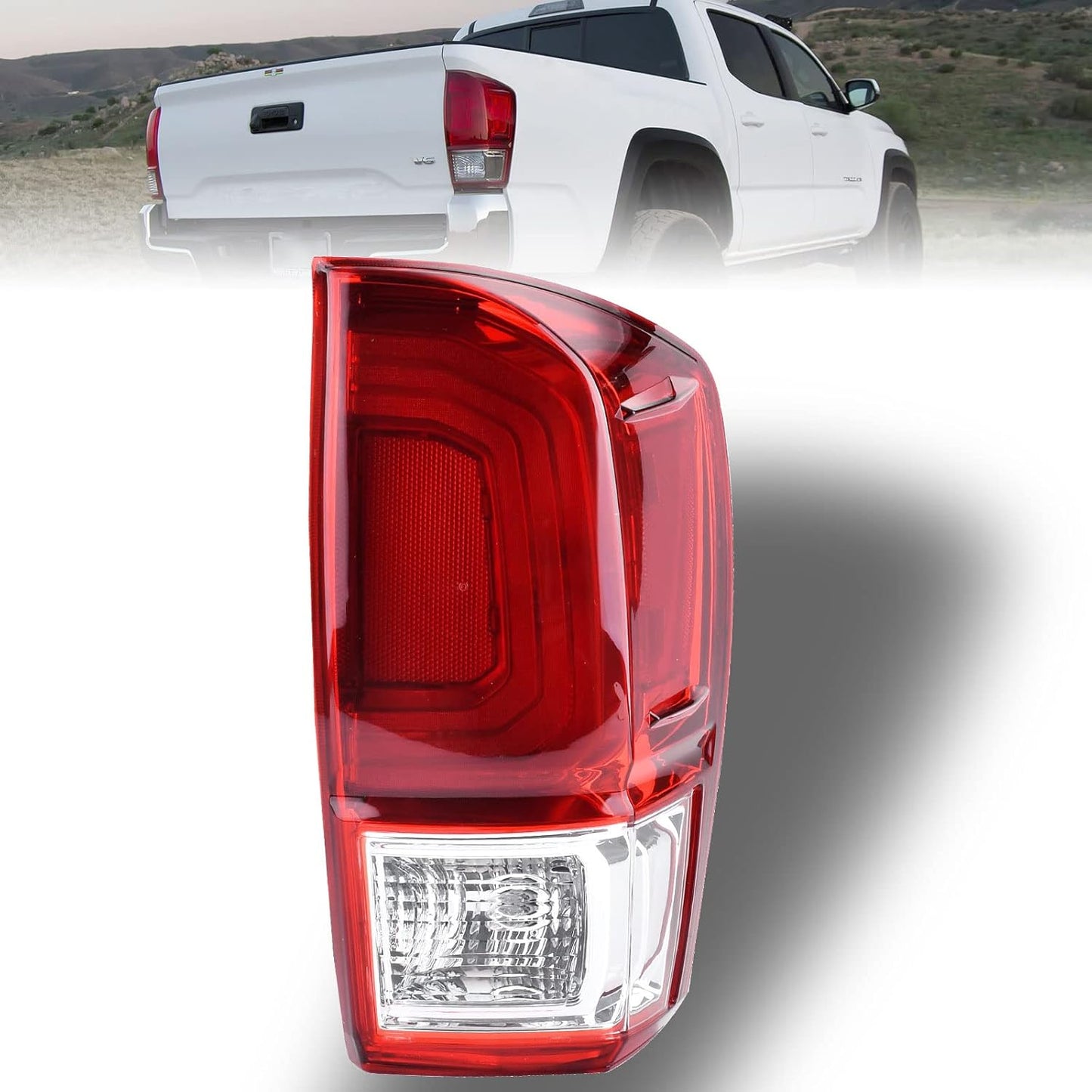 Nakuuly Tail Light Rear Lamp Compatible With 2016-2022 Toyota Tacoma Right Passenger Side Taillight Brake Signal Assembly with Bulb # ‎81550-04170