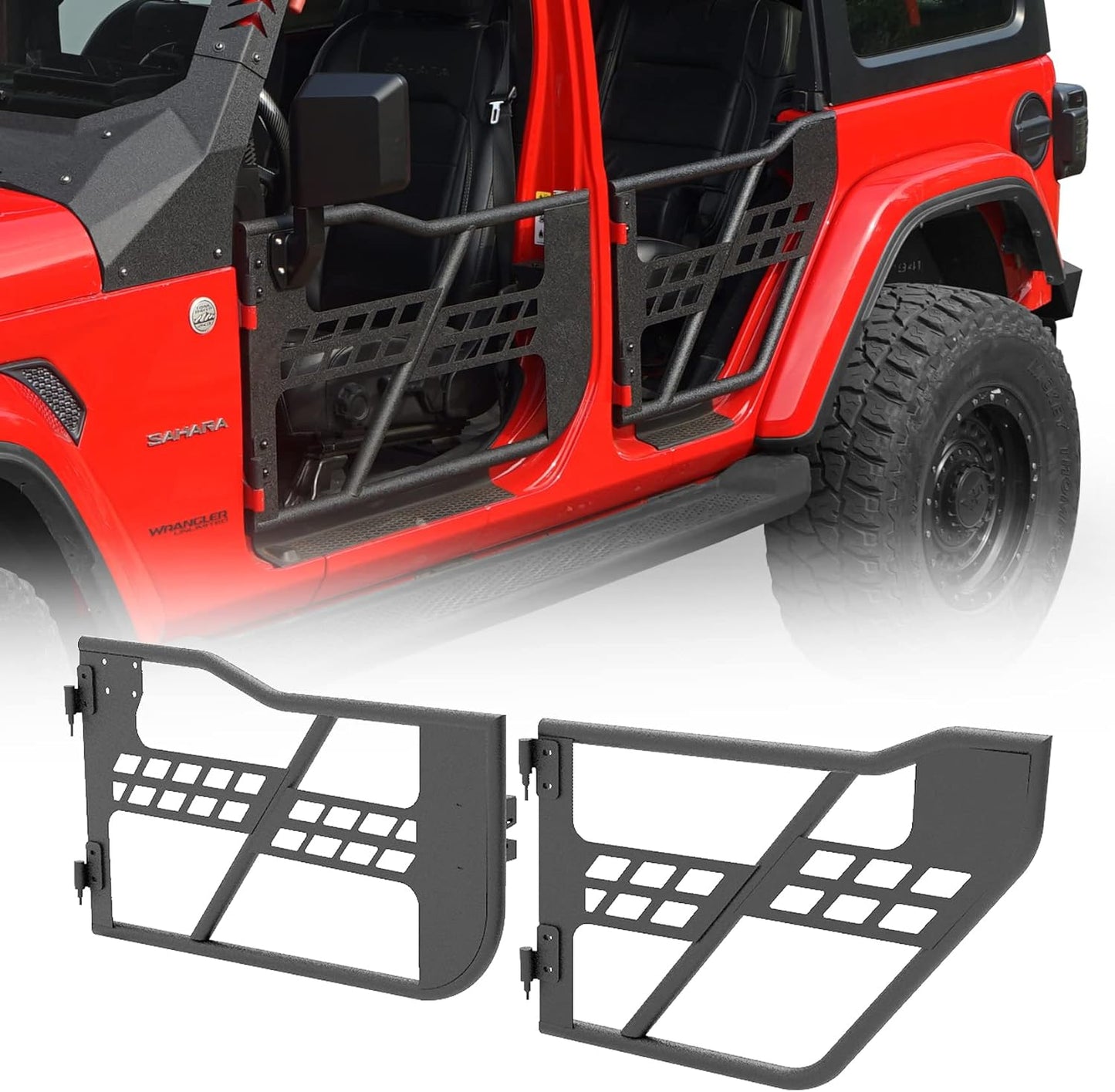 Wrangler JL Gladiator 4 Doors textured Tube Half Guards for Jeep Wrangler JL Unlimited | Gladiator JT 2018-2023