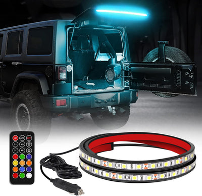 40" RGBW Rear Window Light Strip with Remote for Jeep Wrangler - Cargo & Camping