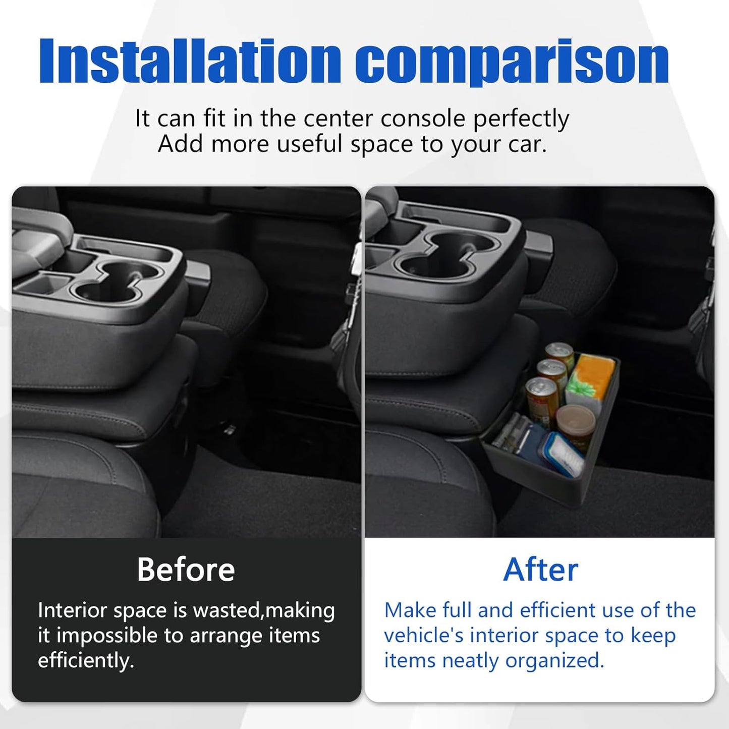 Hanging Console Organizer Box for 2019-2026 Chevy/GMC 1500 & HD - Split-Bench Seat Only