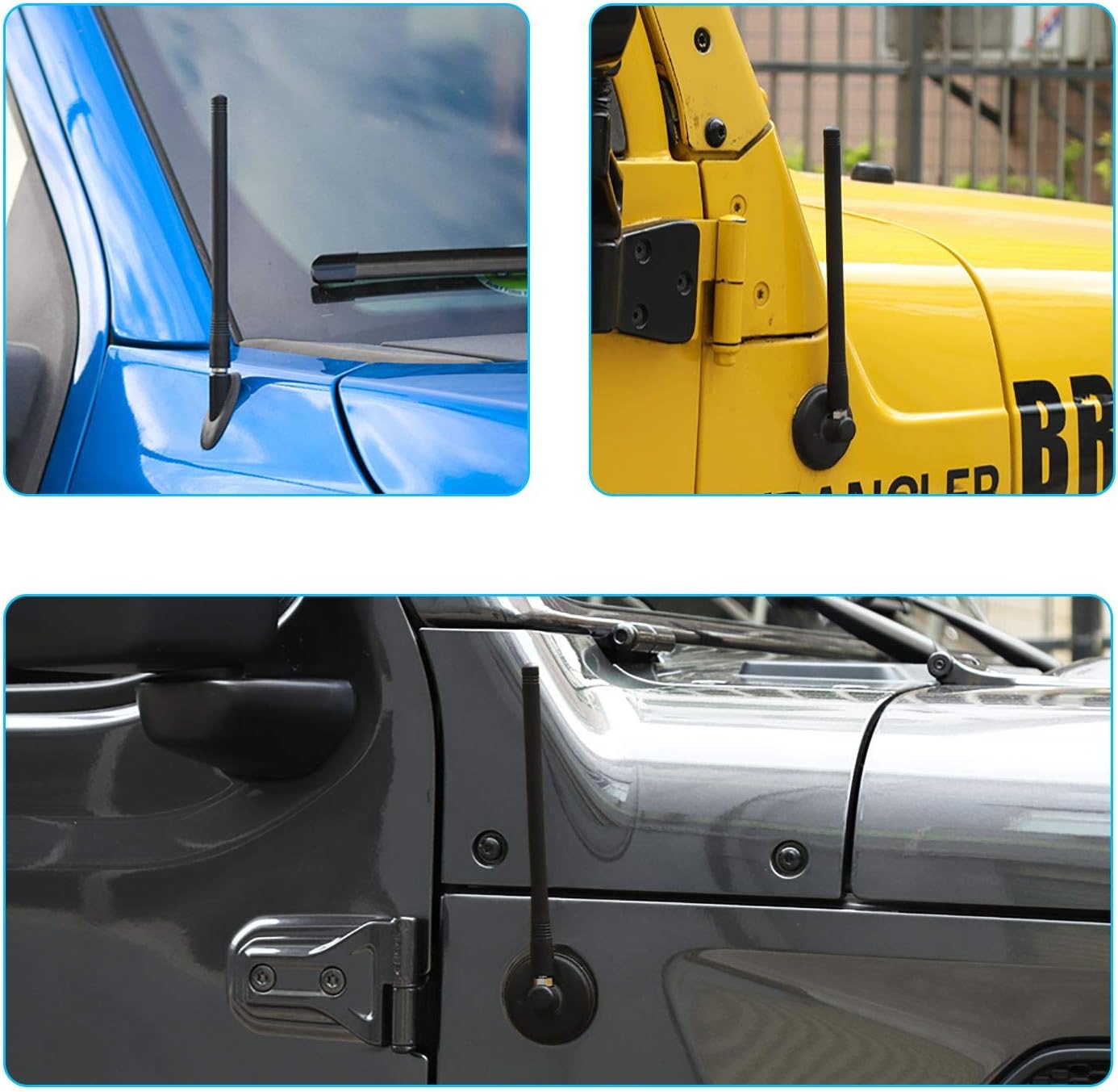 7.5" Short Antenna - Optimized FM/AM for Jeep Wrangler & Ford F-150 (Universal)