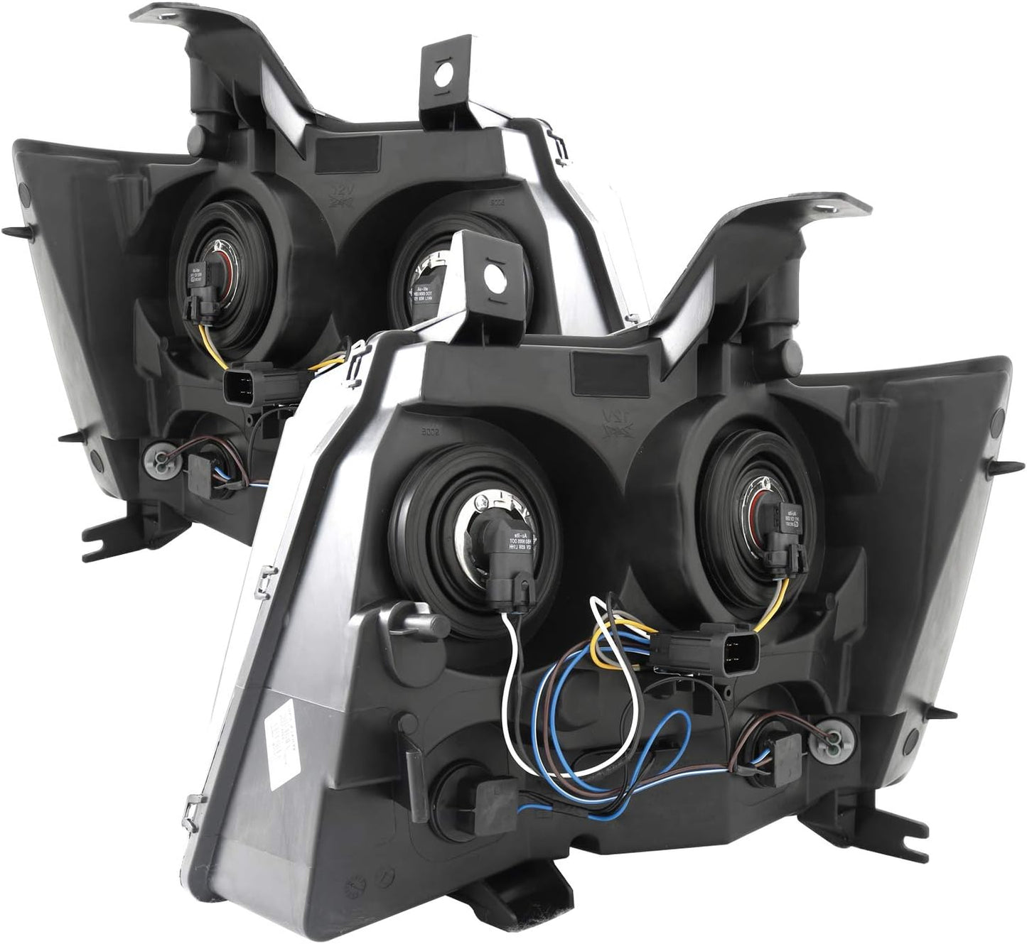 Halogen Car Headlight Pair With Bulbs and Harness Replacement For Chevy Tahoe Suburban Avalanche