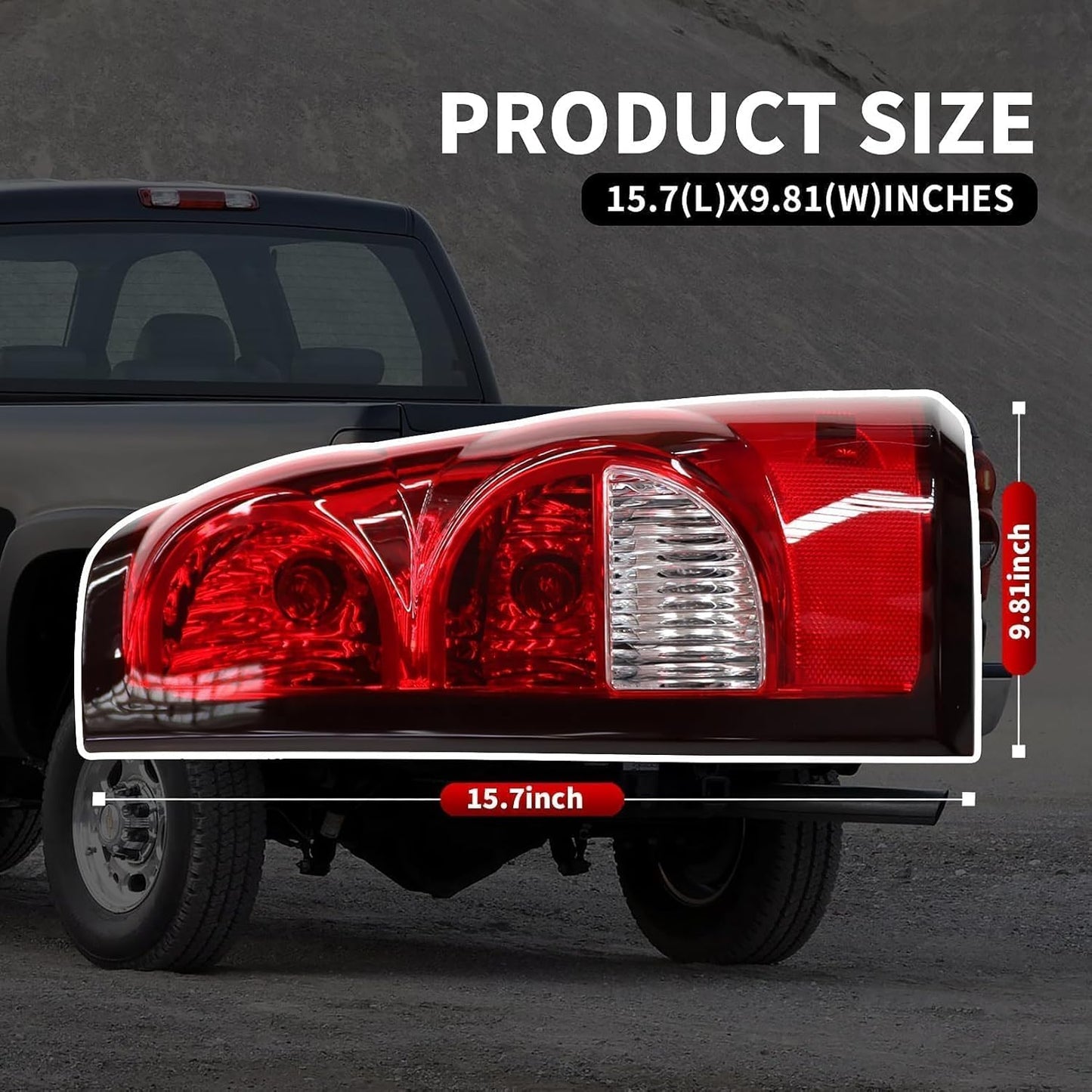 Red Tail Lights (Pair) for 2003-2006 Chevy Silverado HD - Replaces GM2800174/GM2801174