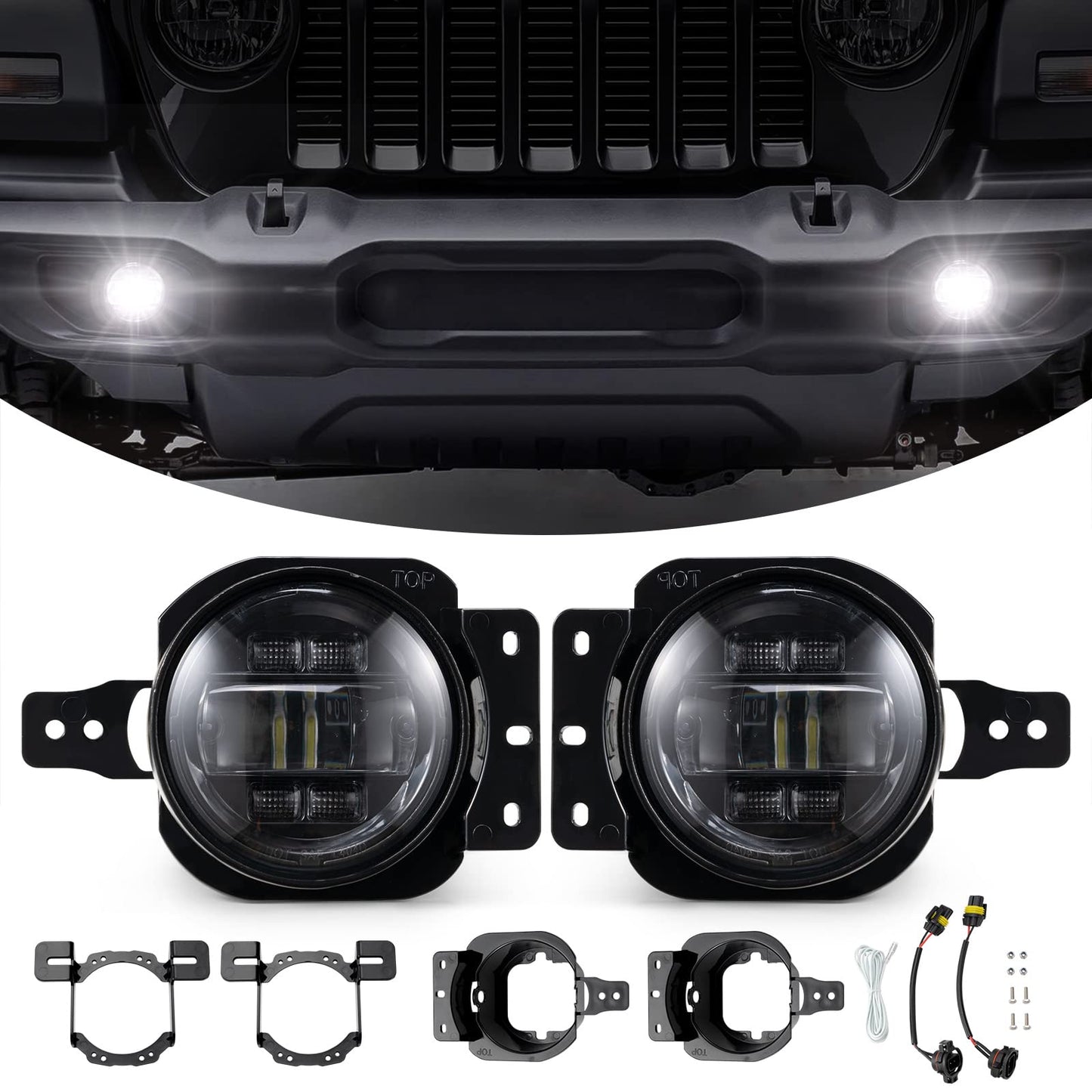 Jeep Gladiator/Wrangler JL LED Fog Lights Kit