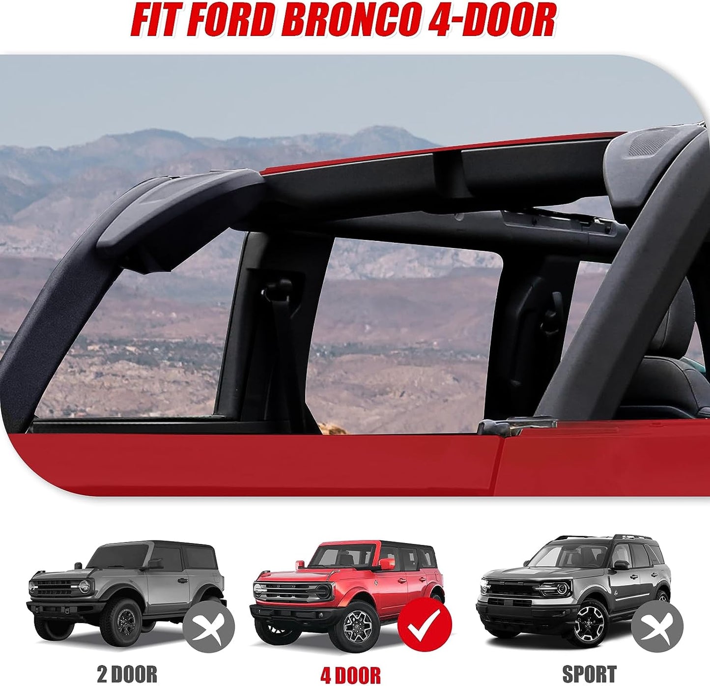 Upgraded Roll Bar Cover for Ford Bronco 4 Door Accessories 2021 2022 2023
