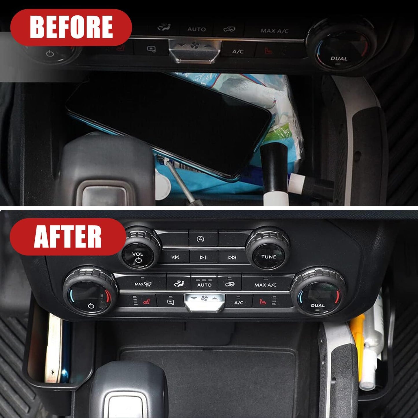 Center Console Shifter Organizer Tray for 2021-2025 Ford Bronco 2/4-Door