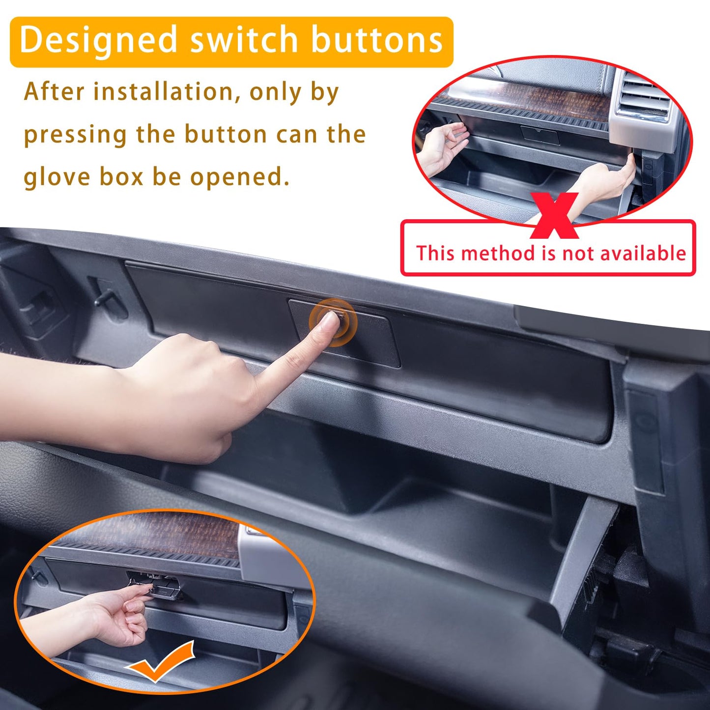 Glove Box Organizer Tray for 2015-2020 Ford F-150 - ABS Interior Accessory