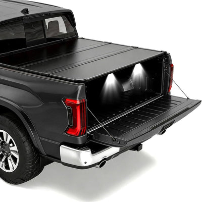 4.5ft Hard Tri-Fold Tonneau Cover for 2022-2026 Ford Maverick Styleside (54.4") - w/LED Light