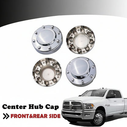 Chrome Dually Wheel Center Cap for 2011-2018 Dodge Ram 3500 DRW - 8-Lug 10-Hole Alloy