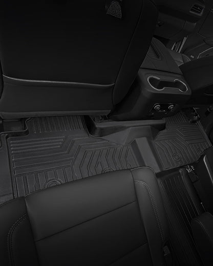 Liner Master® Floor Mats 3 Row Cargo & Liner Set for Chevrolet Tahoe for GMC Yukon 2024 2023 2022 2021 Only Custom Fit with 2nd Row Bucket Seats All Weather TPE Floor Liners Heavy Duty Accessories