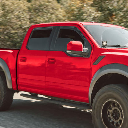 In-Channel Rain Guards (4-PCS) for 2015-2020 Ford F-150 SuperCrew & 2017-2022 F-250/550 - 220018