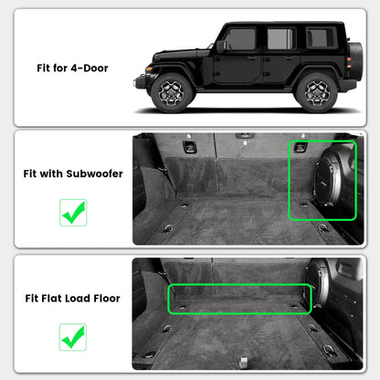 TPE All-Weather Floor & Cargo Mat for 2018-2026 Jeep Wrangler JL 4-Door (Gas Models)