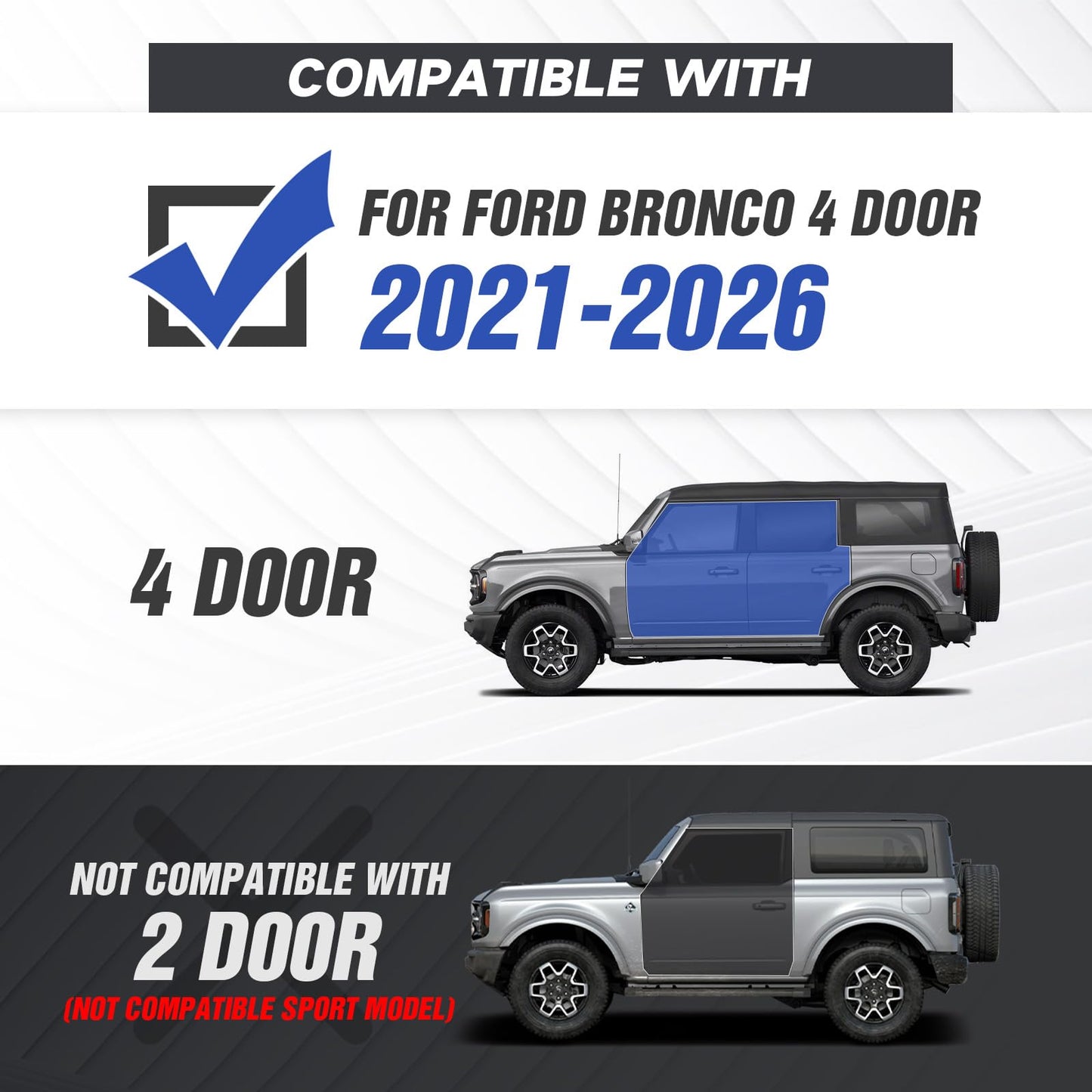 Two-Stair Black Running Boards for 2018-2026 Jeep Wrangler JL 4-Door - Rock Slider Nerf Bars