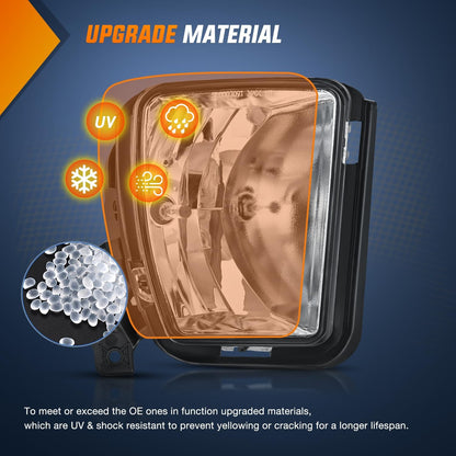 Nilight Fog Lights Assembly Compatible with 2013 2014 2015 2016 2017 2018 Dodge Ram 1500 2019-2021 RAM 1500 Classic (Not Fit for Rebel Model) Fog Light Replacement Clear Lens, 2 Years Warranty