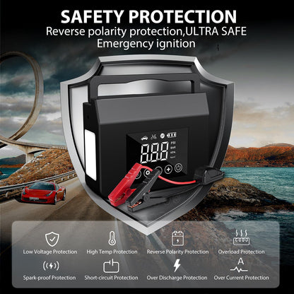 4000A Jump Starter & 150PSI Air Compressor - 15000mAh Power Bank for All Gas/8.0L Diesel, Type-C