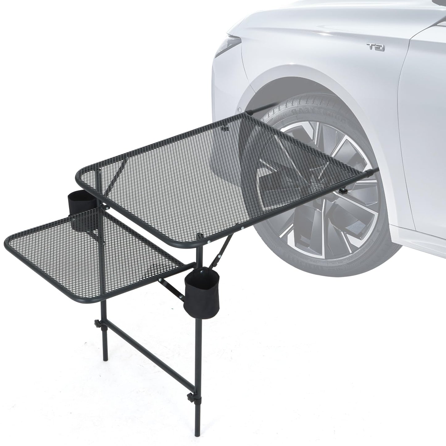 Adjustable Aluminum Tailgate Table - Lightweight Overlanding Camping Desk