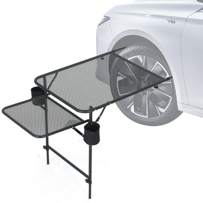 Adjustable Aluminum Tailgate Table - Lightweight Overlanding Camping Desk