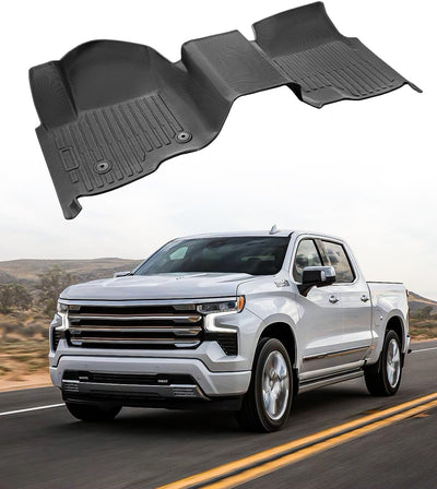 TPE All-Weather Floor Mats for 2019-2026 Chevy/GMC Crew Cab w/40-20-40 Bench Seat