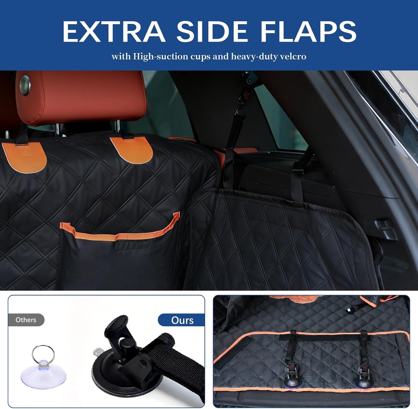 100% Waterproof Split Cargo Liner - Heavy-Duty w/60/40 Bench & Armrest Pass-Through, Machine Washable, Non-Slip