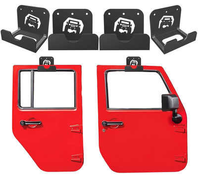 Heavy-Duty Door Storage Hangers (4-PCS) with Rubber Mount for 1956-2021 Jeep Wrangler & Gladiator