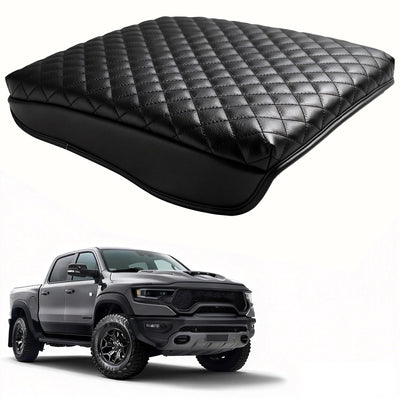 PU Leather Center Console Cover for 2019-2026 Ram 1500 (5th Gen) - Armrest Cushion Pad