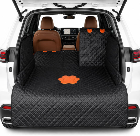 100% Waterproof Split Cargo Liner - Heavy-Duty w/60/40 Bench & Armrest Pass-Through, Machine Washable, Non-Slip